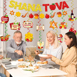 Shana Tova Banner and Swirls, Rosh Hashanah Jewish Holiday Party Decorations