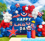 Happy Labor Day Backdrop Banner, Patriotic American Flag Photography Background