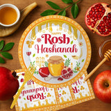 Rosh Hashanah Tableware Set, 96-Piece Shana Tova Party Supplies (24 Guests)