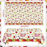 Rosh Hashanah Tablecloth Set, Shana Tova Jewish New Year Decor (51x86 Inch)