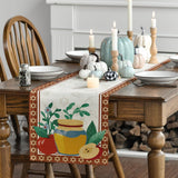 Rosh Hashanah Honey Apple Table Runner, Shana Tova Jewish New Year Decor
