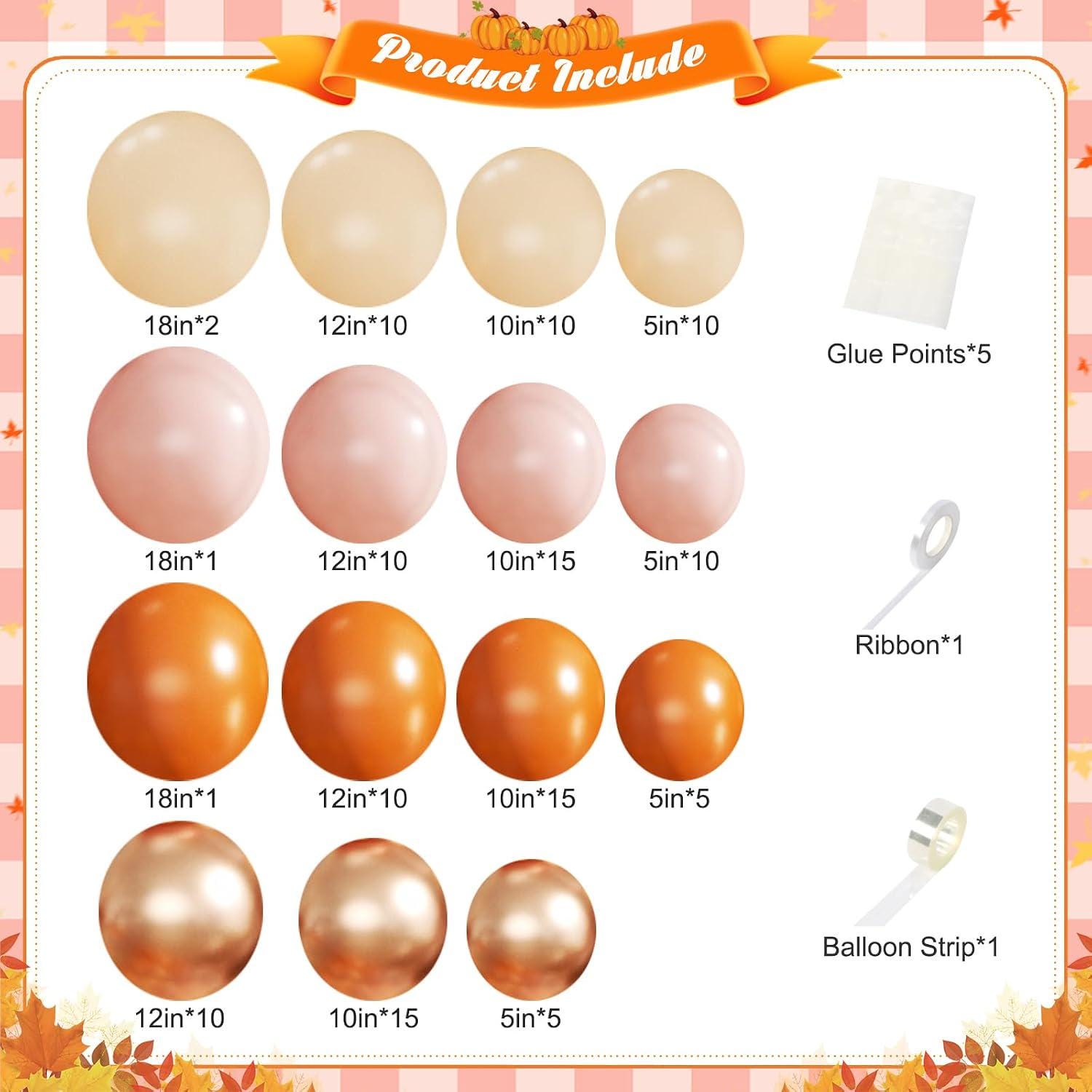 Little Pumpkin Balloon Arch Kit, Fall Baby Shower Garland, Thanksgiving Party Decor