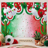 Mexican Independence Day Backdrop 7x5FT, Mexico Flag Fiesta Photo Background, Patriotic Party Decorations