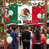 Mexican Independence Day Fiesta Backdrop, Viva Mexico Banner Party Decor