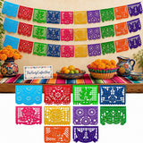 Authentic Mexican Papel Picado Banner Set, 5 Pack, Colorful Party Decorations (92ft Total)