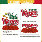 Mexican Independence Day Centerpieces 9PCS, Viva Mexico Honeycomb Table Decor, Fiesta Patriotic Party Decorations