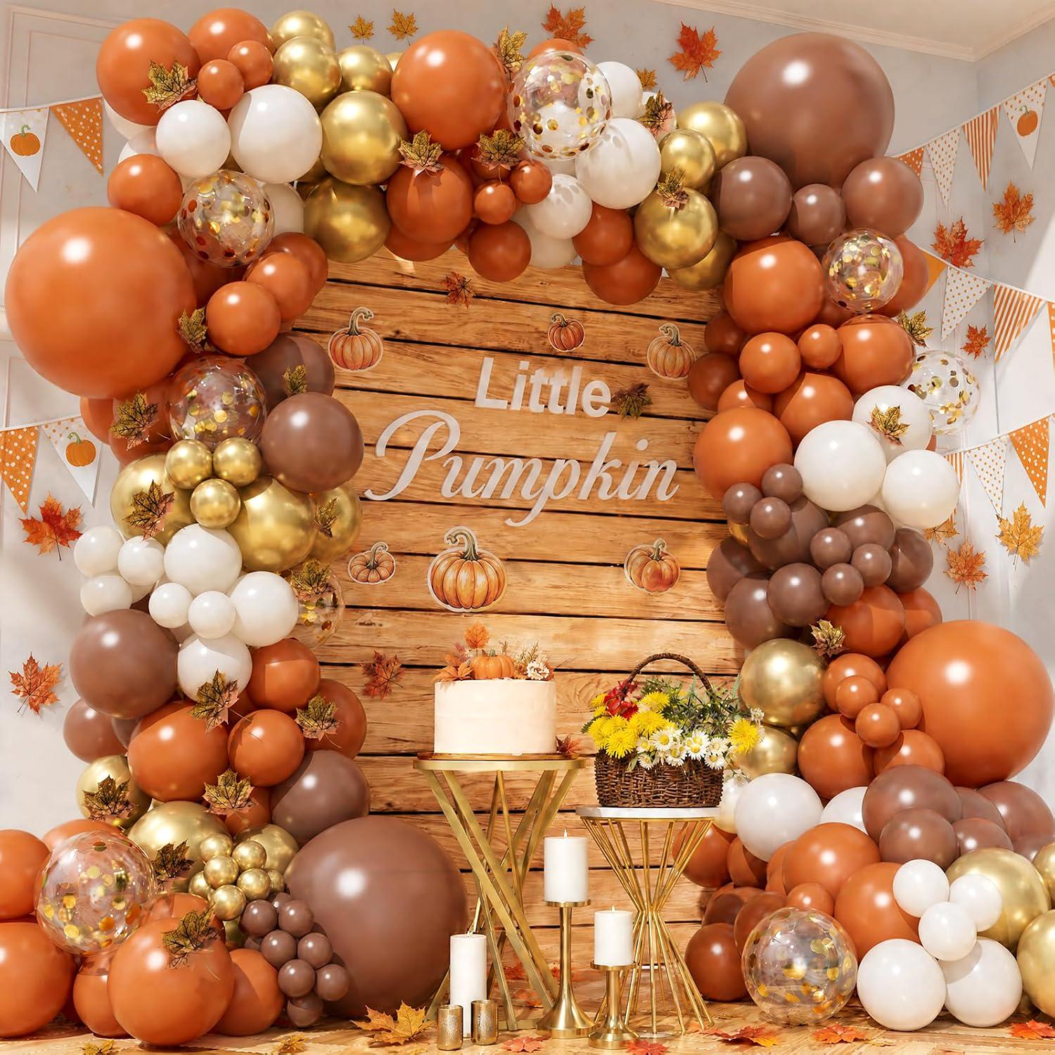 Fall Balloon Arch Kit, Thanksgiving Garland, Autumn Birthday Baby Shower Decor
