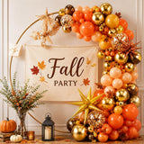 Fall Balloon Arch Kit, Terracotta Gold Beige, Autumn Party Decor
