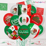 Mexico Independence Day Balloons, 45-Piece Fiesta Decorations (Dia de la Independencia)