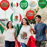 Mexico Independence Day Balloons, 45-Piece Fiesta Decorations (Dia de la Independencia)
