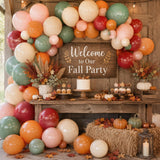 Fall Balloon Garland Kit, Terracotta, Sage Green, Burgundy, Dusty Pink, Boho Party Decor