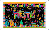 Mexican Fiesta Photo Booth Backdrop, Carnival Party Decor, Polyester Fabric Banner