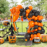 110PCS Orange Black Balloon Arch Kit, Balloon Garland, Graduation Birthday Autumn Fall Party Decorations