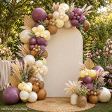 Dusty Purple Brown Balloon Arch Kit, Dark Plum Mauve Yellow Ivory Coffee Tan Garland, Baby in Bloom Bridal Shower Wedding Fall Decor