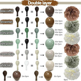 Sage Green Brown Balloon Arch Kit, Neutral Nude White Sand Balloon Garland, Woodland Baby Shower Wedding Gender Reveal Fall Party Decor