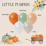 155PCS Fall Balloon Arch Kit, Dusty Green Burnt Orange Balloon Garland, Little Pumpkin Baby Shower Birthday Rustic Bridal Shower Decor