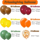 Friendsgiving Balloon Garland Arch Kit, Pumpkin Fall Leaves Foil Balloons, Autumn Harvest Birthday Thanksgiving Party Decor