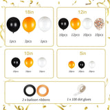 136PCS Black Orange White Balloon Garland Kit, Autumn Balloon Arch, Birthday Graduation Party Decorations