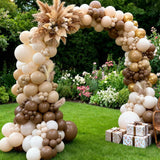 98PCS Dark Brown Balloon Garland Arch Kit, Chocolate Brown Latex Balloons, Fall Wedding Baby Shower Birthday Thanksgiving Rustic Decor