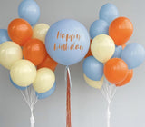 35PCS Burnt Orange Dusty Blue Fall Balloons, Taupe Peach Balloon Set, First Fall Thanksgiving Baby Shower Birthday Harvest Party Decor