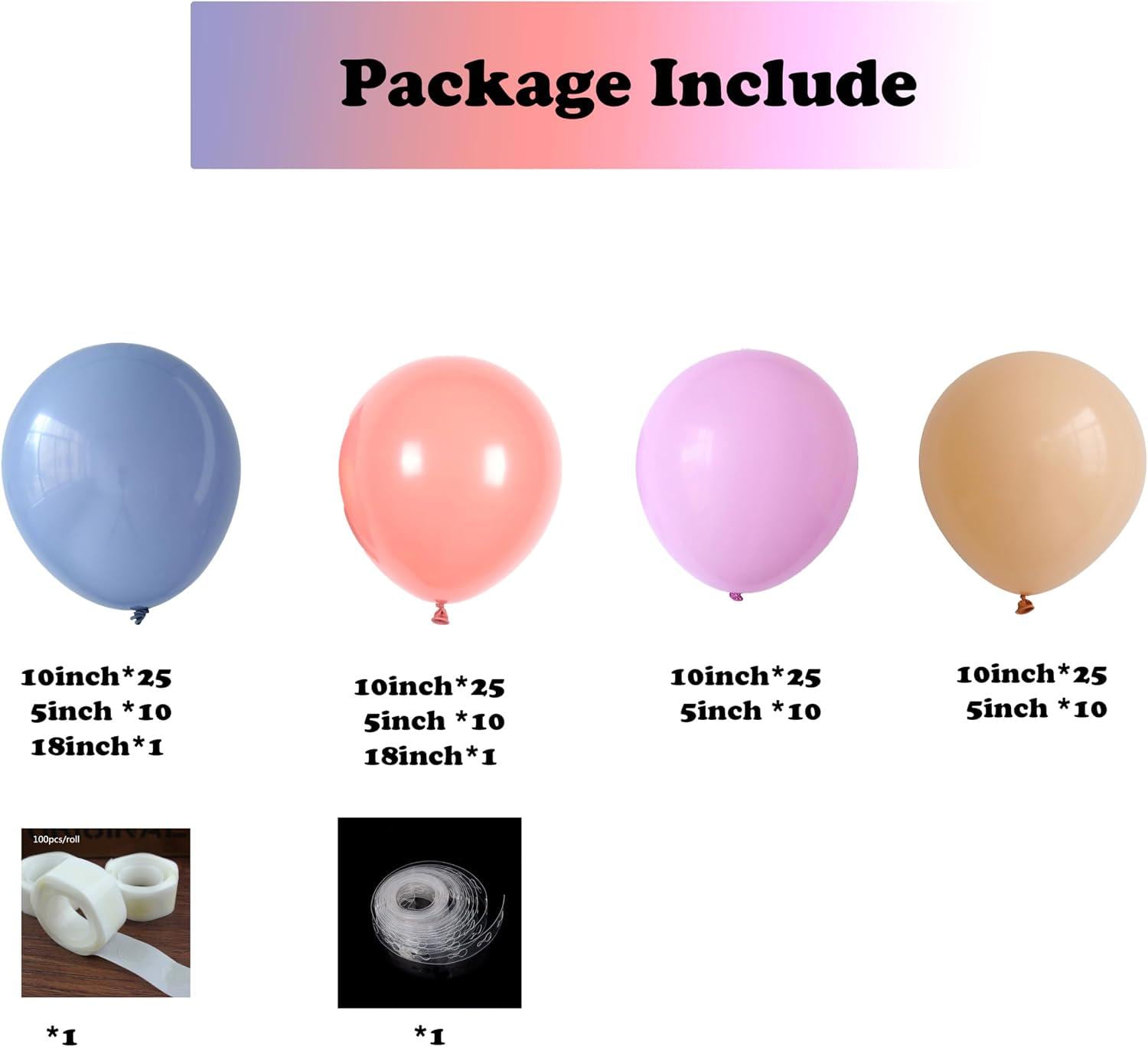 145PCS Spring Wildflower Balloon Arch Kit, Dusty Blue Pink Purple Balloon Garland, Boho Baby Shower Bridal Wedding Birthday Decor