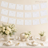 White Papel Picado Banner 4 Pack 60FT, Mexican Fiesta Decorations,  Wedding Baby Shower  Decor