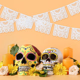 White Papel Picado Banner 4 Pack 60FT, Mexican Fiesta Decorations,  Wedding Baby Shower  Decor