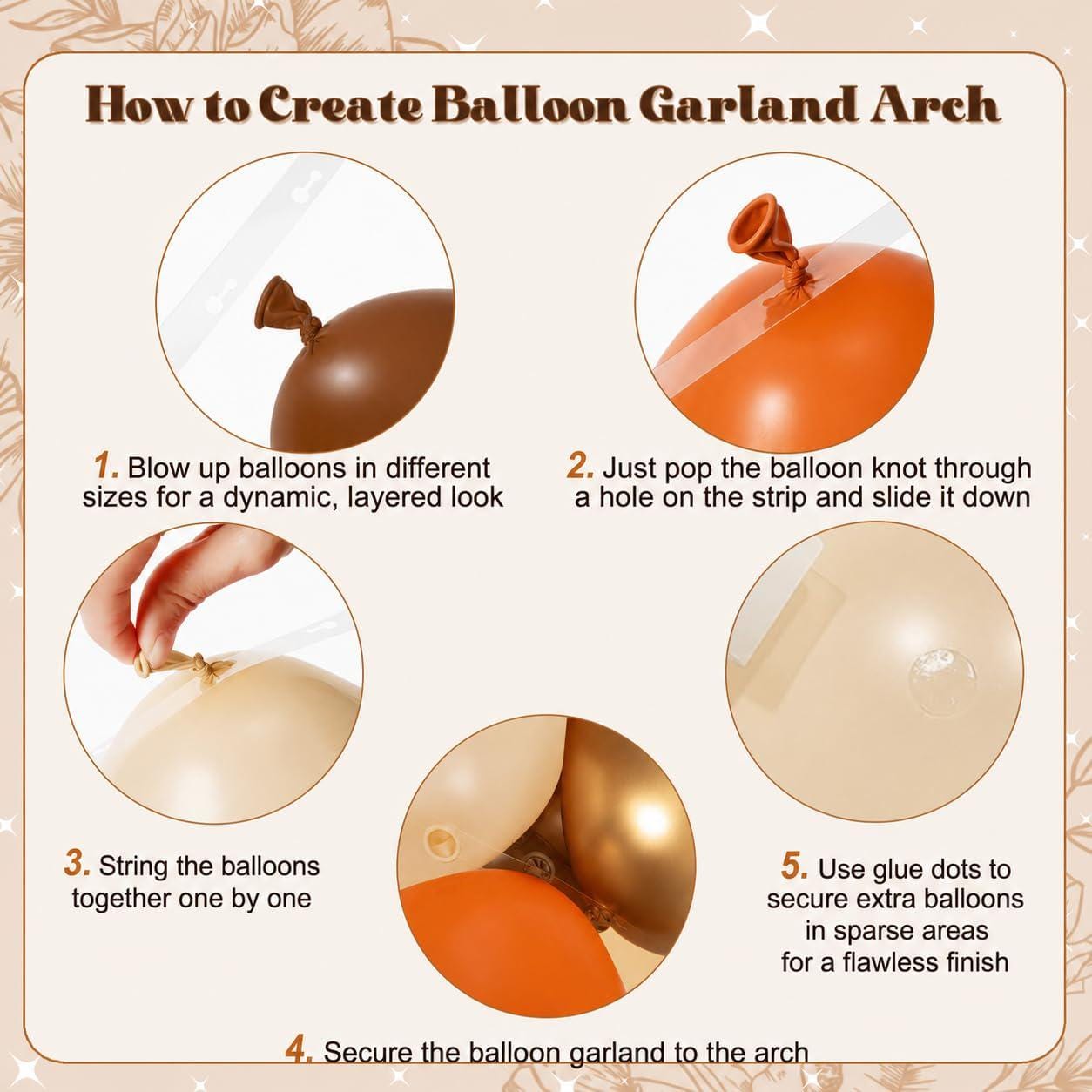 90PCS Give Thanks Foil Balloon Arch Kit, Burnt Orange Brown Blush Gold Confetti Balloons, Pumpkin Maple Leaf Thanksgiving Party Decor