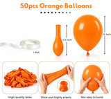 50PCS Matte Orange Balloons, 12 Inch Burnt Orange Latex Balloons, Halloween Fall Thanksgiving Birthday Wedding Party Decor