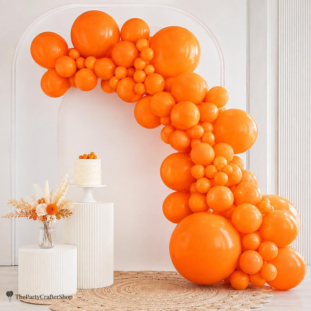127PCS Orange Balloon Arch Kit, 36 18 12 10 5 Inch Fall Balloons, Little Cutie Baby Shower Halloween Thanksgiving Birthday Decor