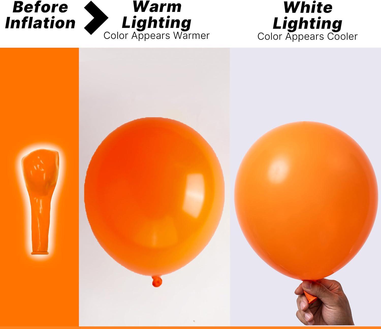 127PCS Orange Balloon Arch Kit, 36 18 12 10 5 Inch Fall Balloons, Little Cutie Baby Shower Halloween Thanksgiving Birthday Decor
