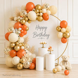 Orange Gold Balloon Garland Arch Kit, Pastel Fall Autumn Baby Shower Birthday Decor
