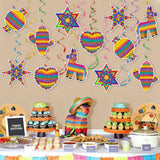 Mexican Fiesta Hanging Swirls, Cactus Birthday Party Decor (30PCS)