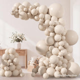 Neutral Cream Beige Balloon Arch Garland Kit, Boho Party Decor
