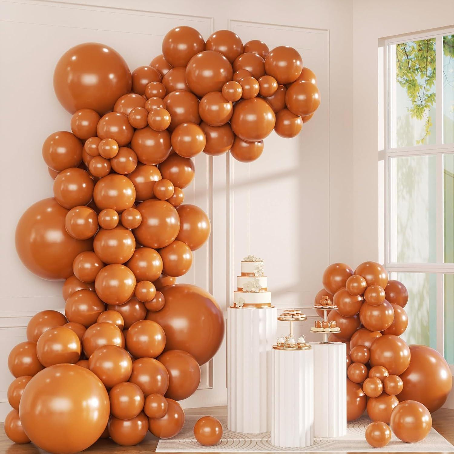 Orange Balloon Garland Arch Kit, 100 Piece Party Decor, Birthday Baby Shower Wedding Decorations