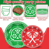 Mexican Fiesta Tableware Set, Papel Picado Plates Napkins, 24 Guests (96PCS)
