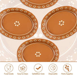 100 Mexican Independence Day Paper Plates, Terracotta Pottery Style Fiesta Decor