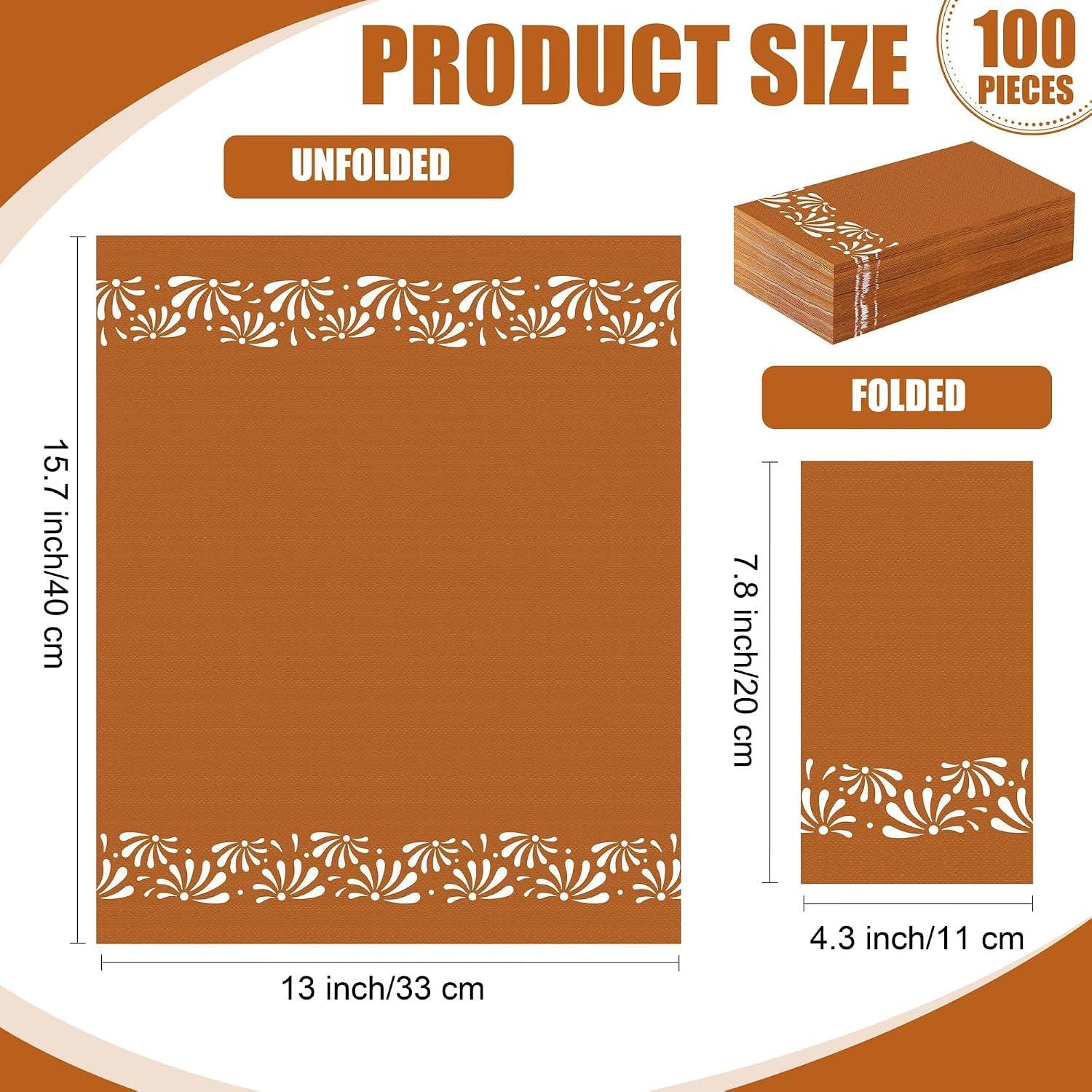 Fiesta Napkins 100PCS, Mexican Independence Day Paper Napkins, Disposable Guest Party Table Decor