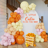 Pastel Balloon Arch Garland Kit, Orange Pink Yellow, Baby Shower Party Decor