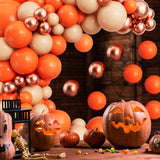 Orange Macaron Balloon Arch Garland Kit, Rose Gold Party Decor (122PCS)