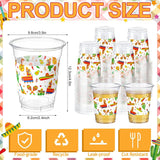 Mexican Fiesta Plastic Cups, 12oz Disposable Party Supplies (100pcs)