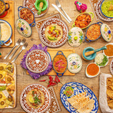 Mexican Platos de Barro Tableware Set, Brown Paper Plates Napkins (180PCS)