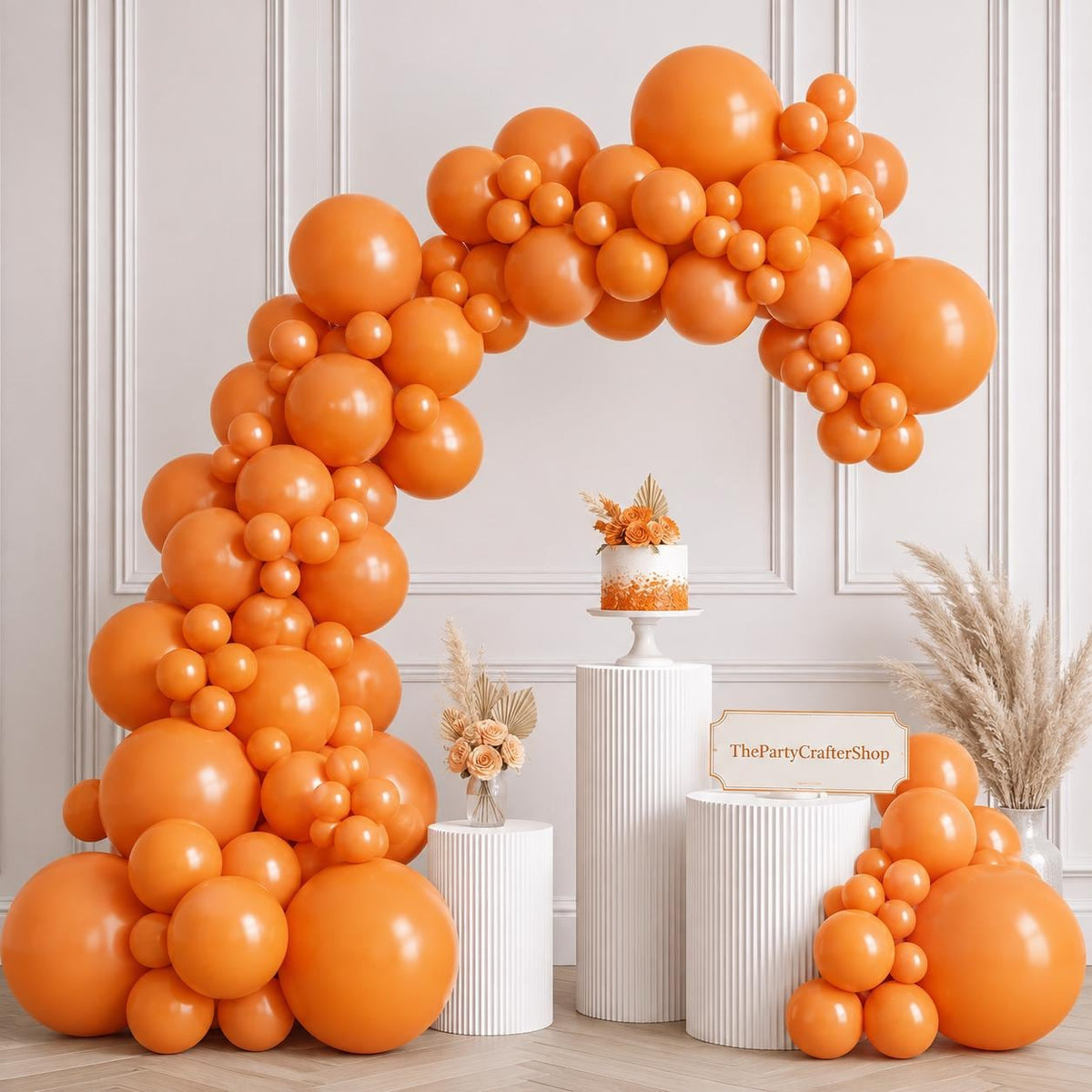 Burnt Orange Balloon Arch Kit, Autumn Birthday Party Garland Decorations