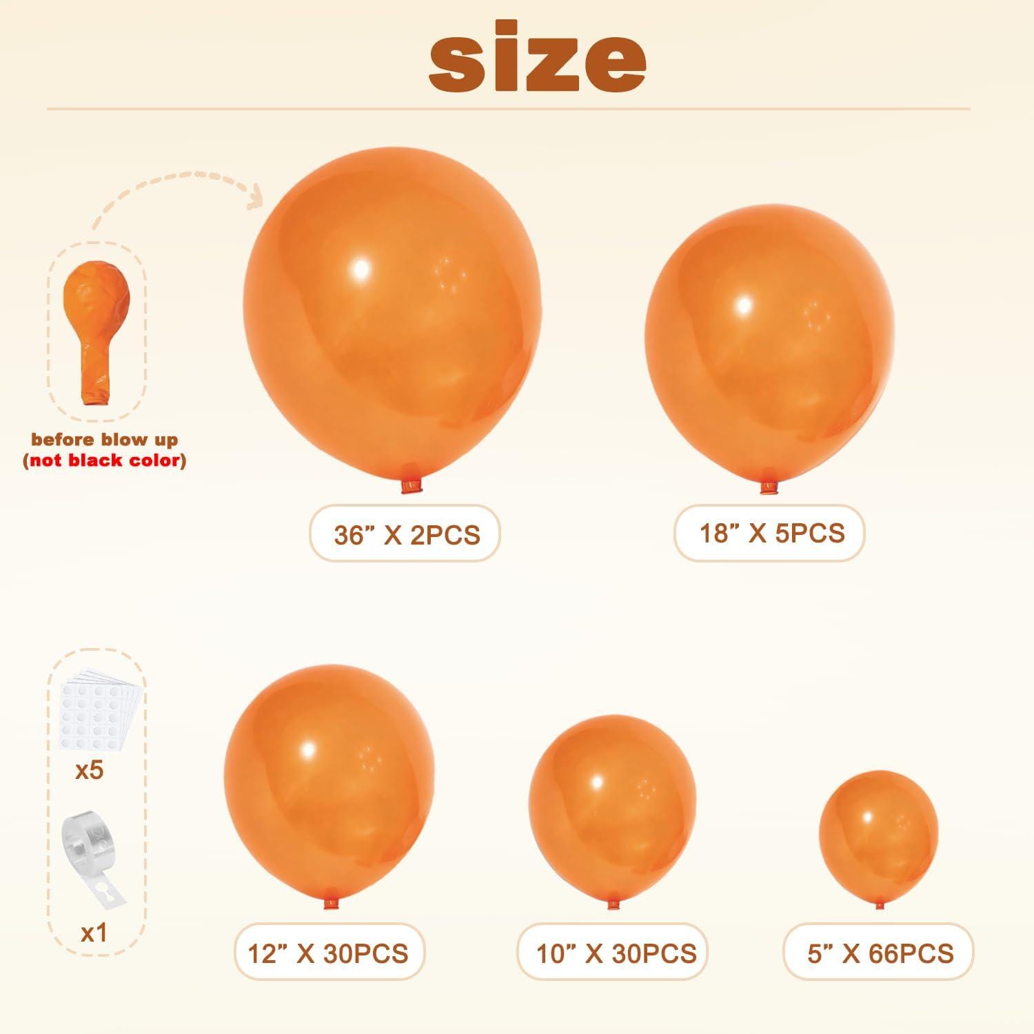 Burnt Orange Balloon Arch Kit, Autumn Birthday Party Garland Decorations