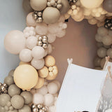 Boho Balloon Arch Kit, Pastel Neutral Metallic Party Decor