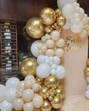 White Sand Gold Balloon Arch Kit, Boho Neutral Party Decor (180PCS)