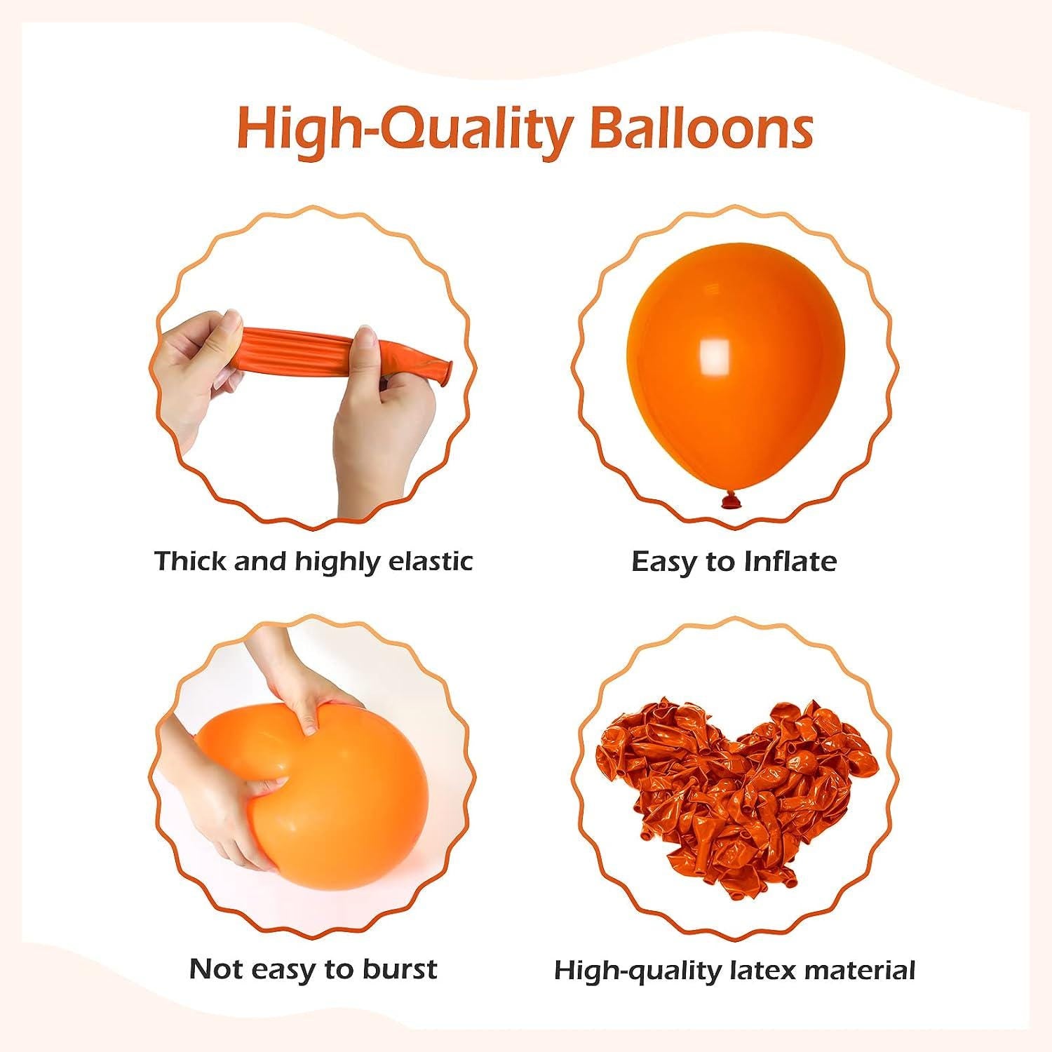 Orange Balloon Arch Kit, Birthday Graduation Baby Shower Party Decorations