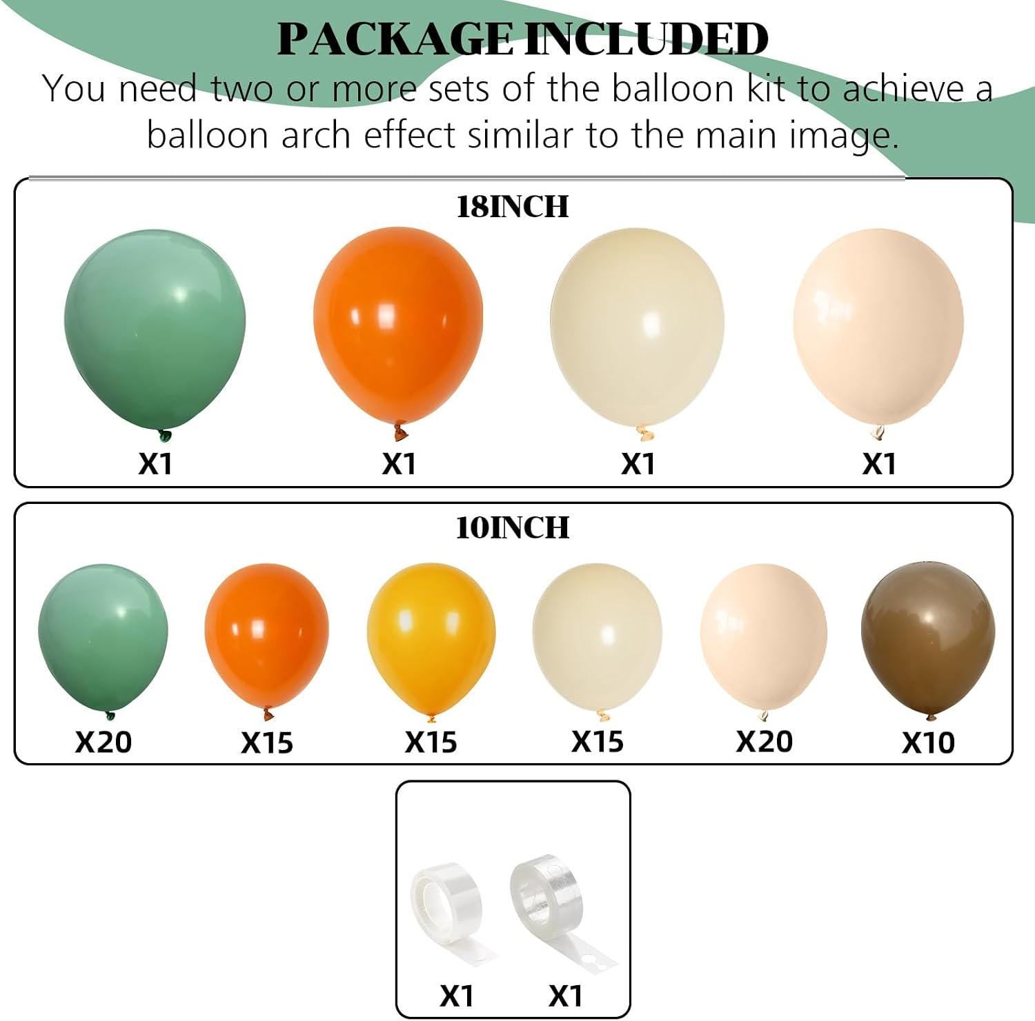 Sage Green Balloon Arch Kit, Boho Safari Woodland Party Decor