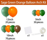 Olive Green Orange Brown Balloon Arch Kit, Safari Woodland Baby Shower Decor