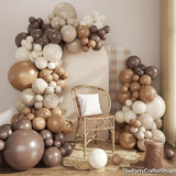 Neutral Cream Brown Balloon Arch Garland Kit, Coffee Theme Party Decor